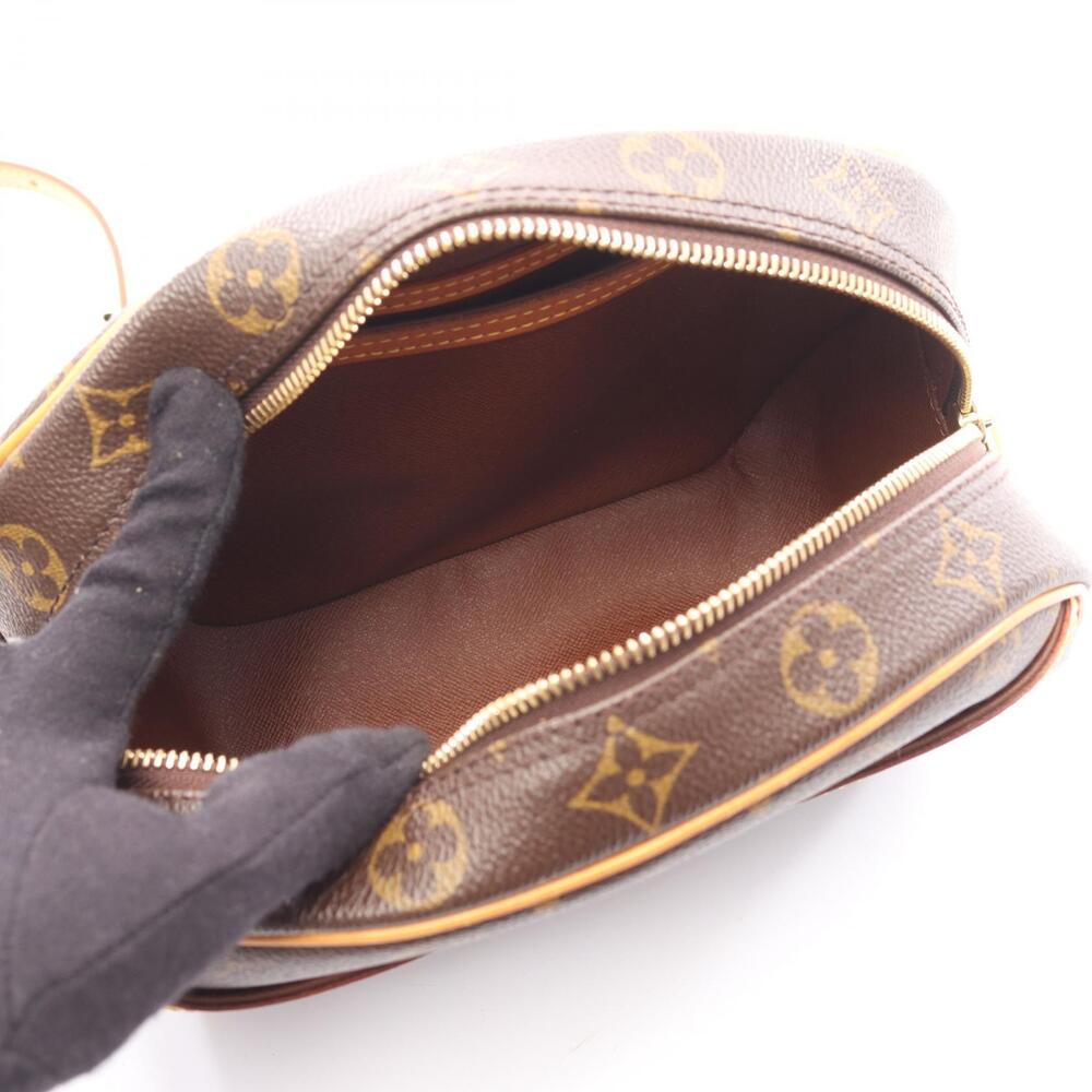Louis Vuitton Leather Canvas Bag Brown Shoulder Monogram Blois